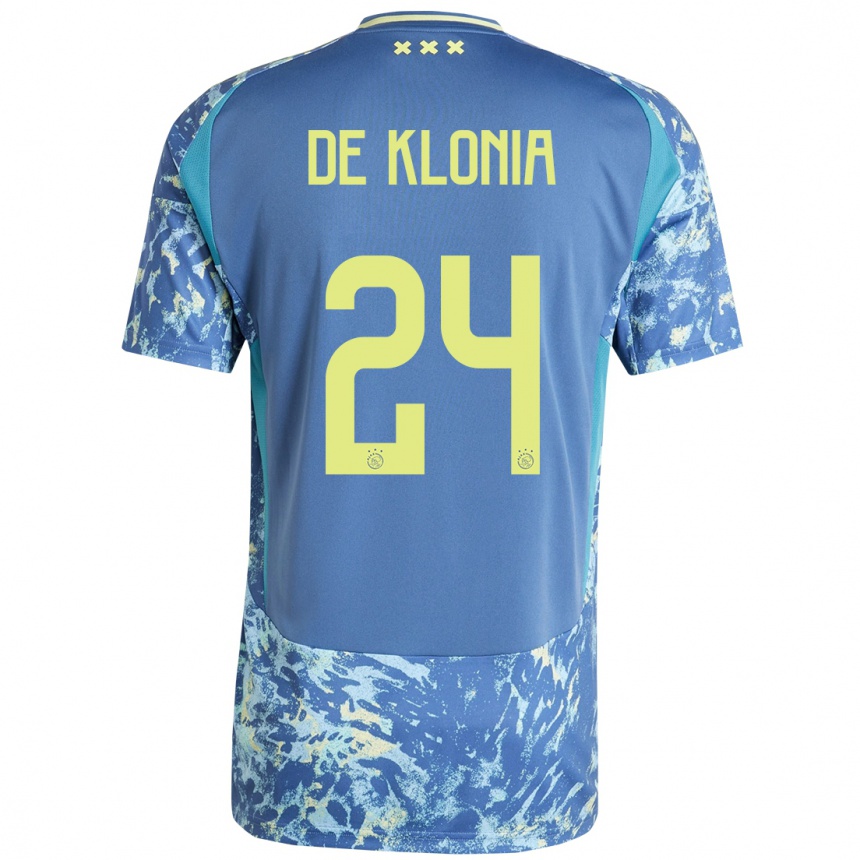 Niño Fútbol Camiseta Daliyah De Klonia #24 Gris Azul Amarillo 2ª Equipación 2024/25