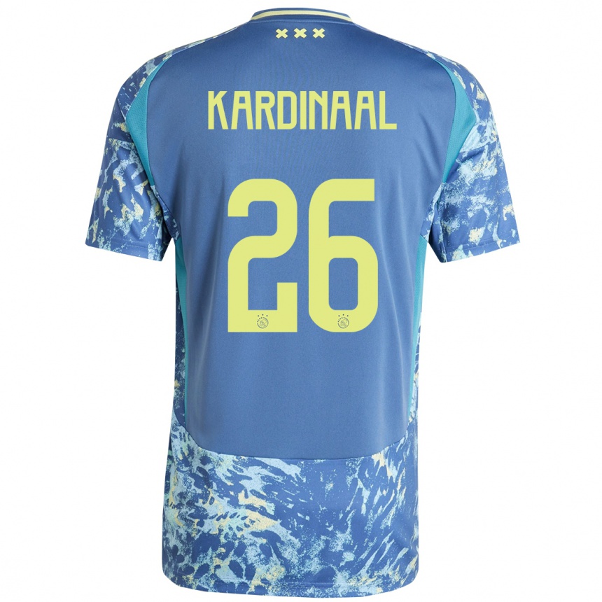 Niño Fútbol Camiseta Isa Kardinaal #26 Gris Azul Amarillo 2ª Equipación 2024/25