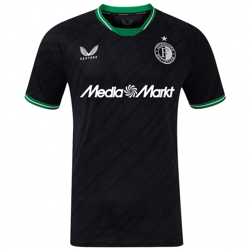 Niño Fútbol Camiseta Quenay Soewarto #0 Negro Verde 2ª Equipación 2024/25