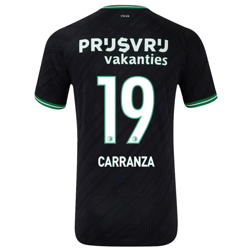 Niño Fútbol Camiseta Julián Carranza #19 Negro Verde 2ª Equipación 2024/25