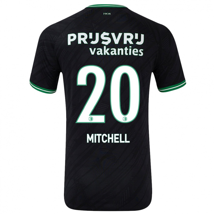 Niño Fútbol Camiseta Jeyland Mitchell #20 Negro Verde 2ª Equipación 2024/25