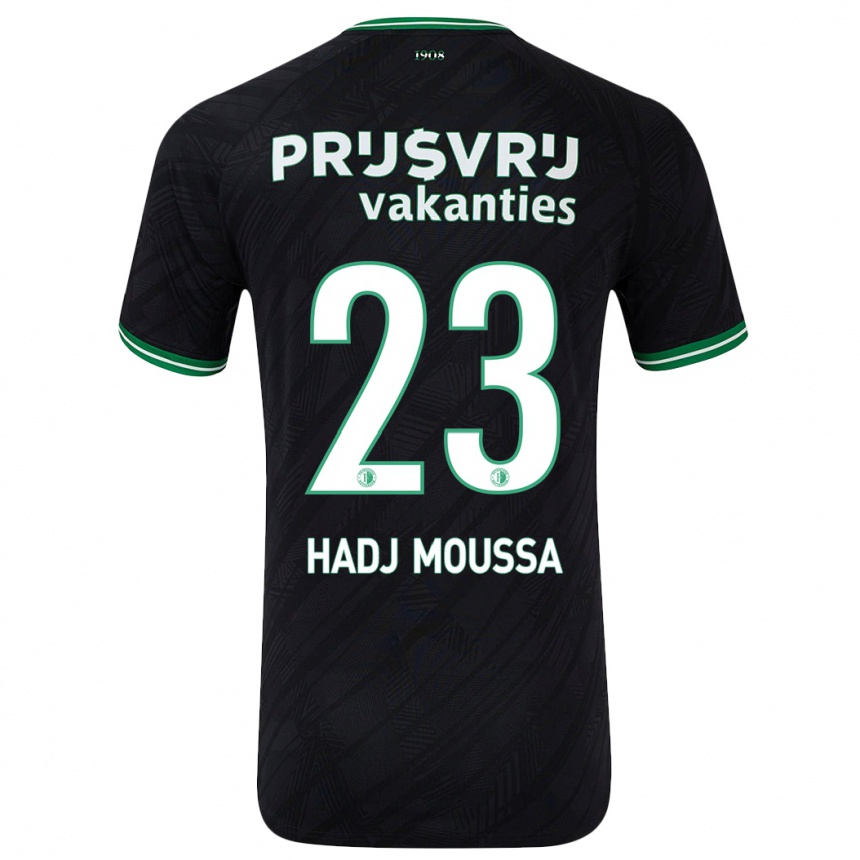 Niño Fútbol Camiseta Anis Hadj Moussa #23 Negro Verde 2ª Equipación 2024/25