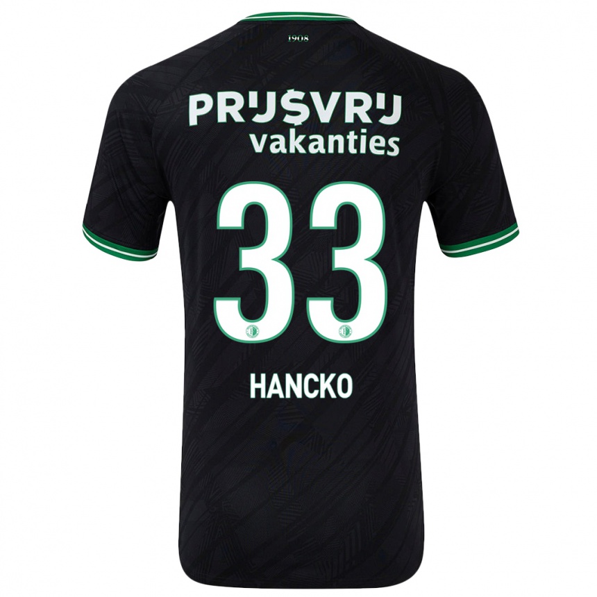 Niño Fútbol Camiseta David Hancko #33 Negro Verde 2ª Equipación 2024/25