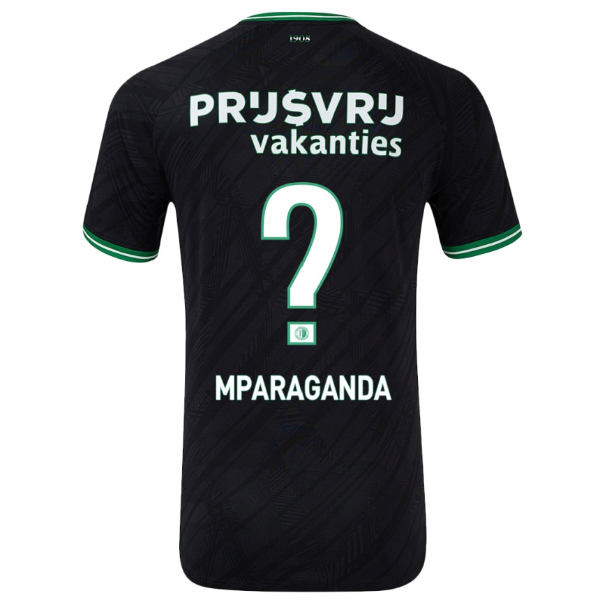 Niño Fútbol Camiseta Matthew Mparaganda #0 Negro Verde 2ª Equipación 2024/25