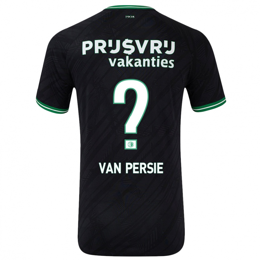 Niño Fútbol Camiseta Shaqueel Van Persie #0 Negro Verde 2ª Equipación 2024/25