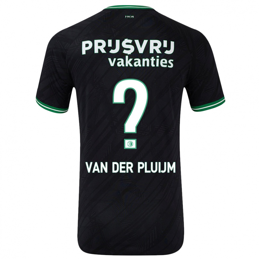 Niño Fútbol Camiseta Marvin Van Der Pluijm #0 Negro Verde 2ª Equipación 2024/25