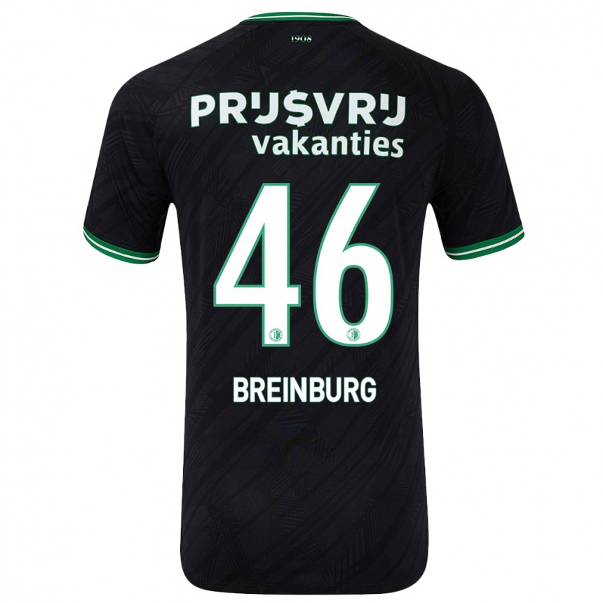 Niño Fútbol Camiseta Rainey Breinburg #46 Negro Verde 2ª Equipación 2024/25