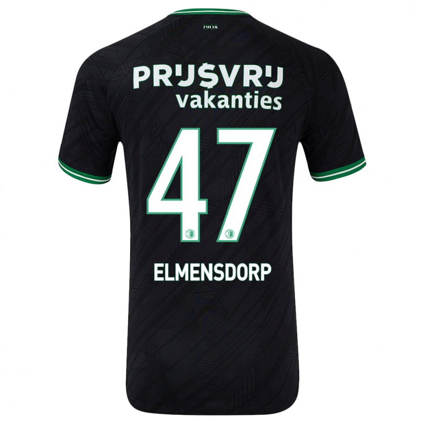 Niño Fútbol Camiseta Paris Elmensdorp #47 Negro Verde 2ª Equipación 2024/25