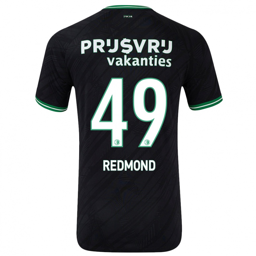 Niño Fútbol Camiseta Zepiqueno Redmond #49 Negro Verde 2ª Equipación 2024/25