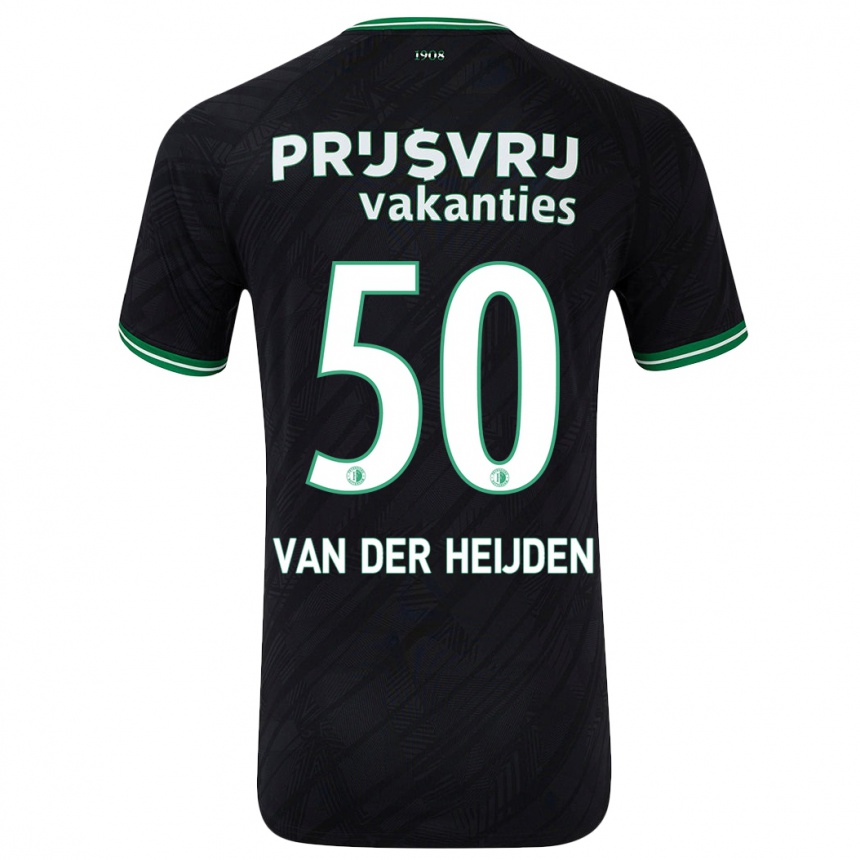 Niño Fútbol Camiseta Délano Van Der Heijden #50 Negro Verde 2ª Equipación 2024/25