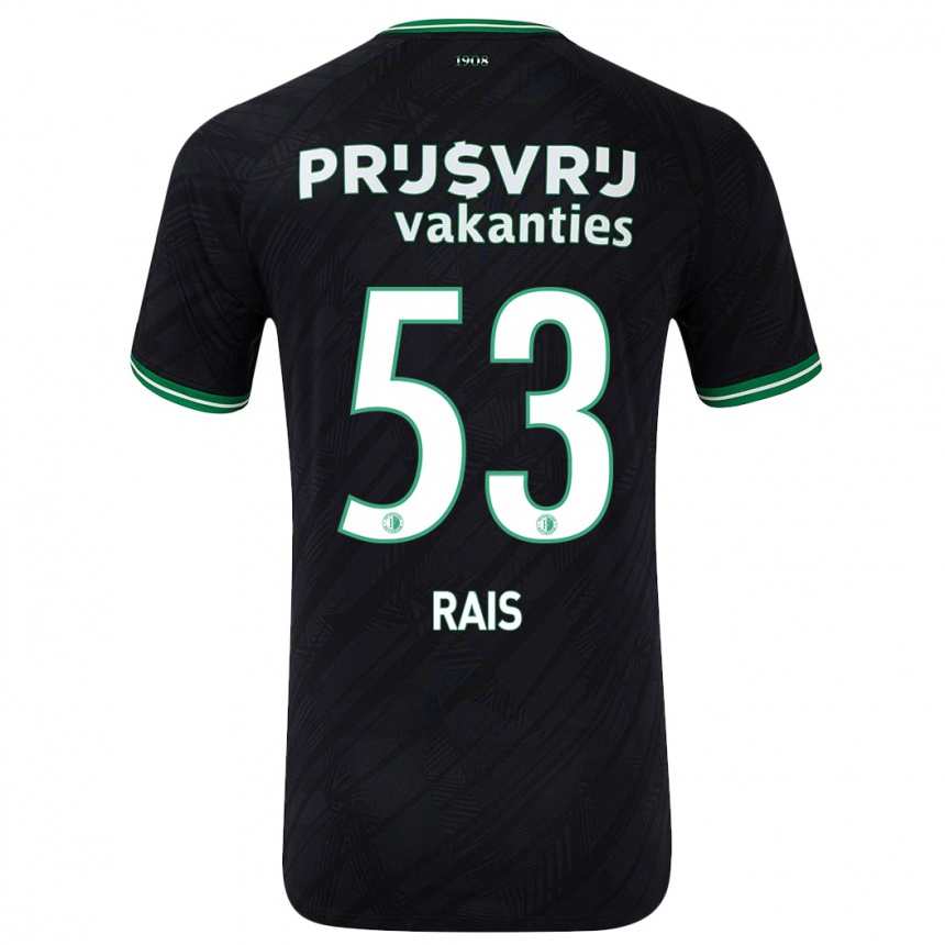 Niño Fútbol Camiseta Amir Rais #53 Negro Verde 2ª Equipación 2024/25