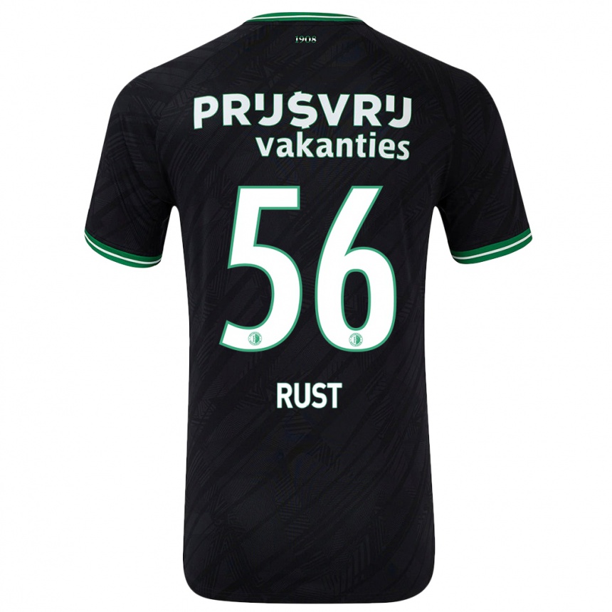 Niño Fútbol Camiseta Fabiano Rust #56 Negro Verde 2ª Equipación 2024/25