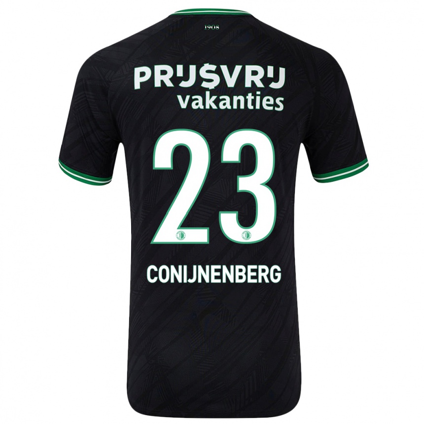 Niño Fútbol Camiseta Jada Conijnenberg #23 Negro Verde 2ª Equipación 2024/25