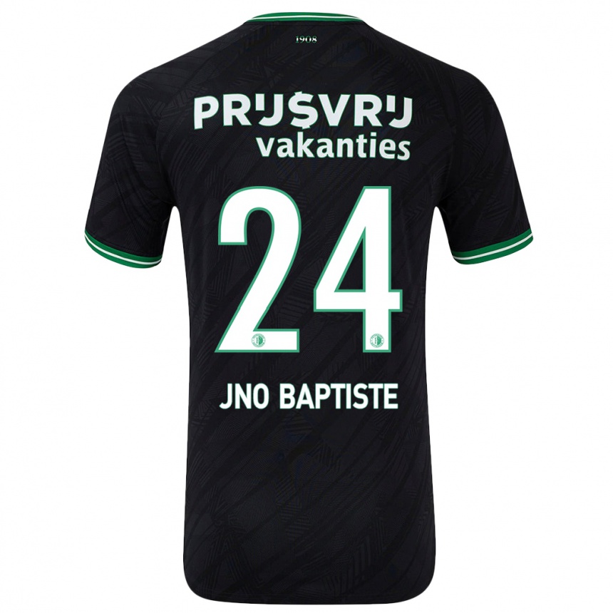 Niño Fútbol Camiseta Bridget Jno Baptiste #24 Negro Verde 2ª Equipación 2024/25