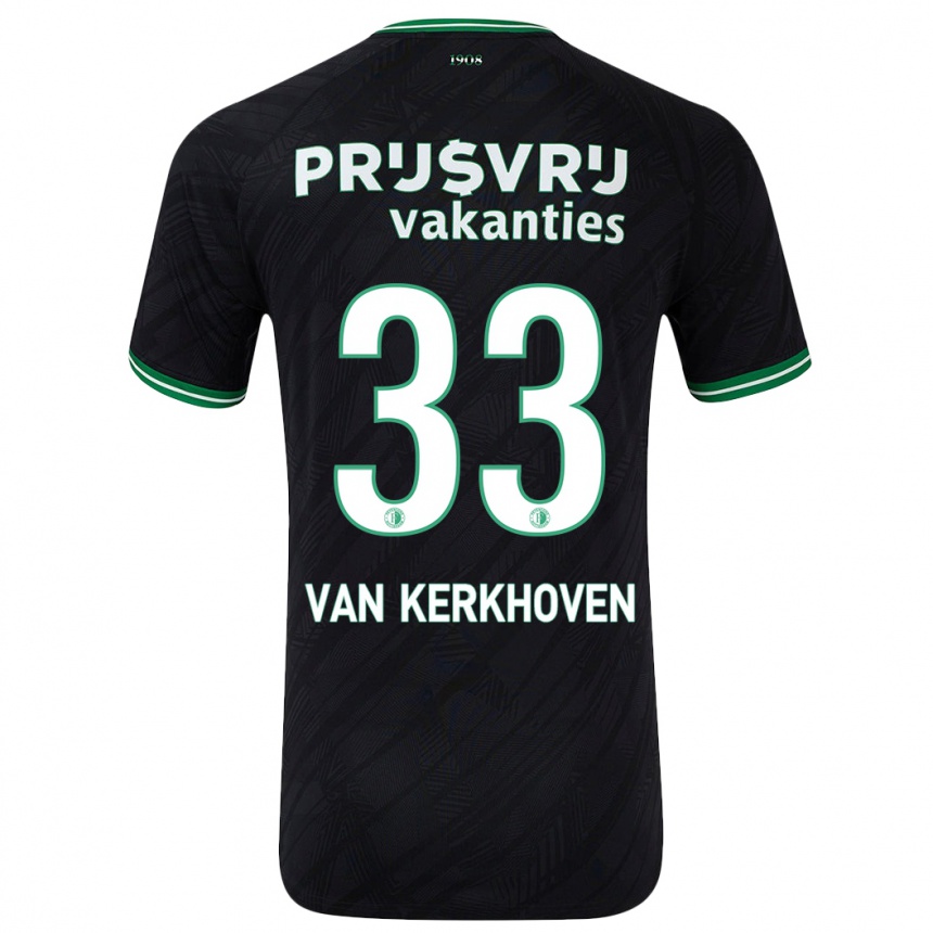 Niño Fútbol Camiseta Ella Van Kerkhoven #33 Negro Verde 2ª Equipación 2024/25