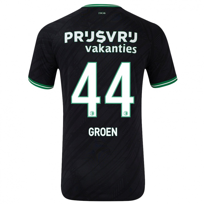 Niño Fútbol Camiseta Nesto Groen #44 Negro Verde 2ª Equipación 2024/25