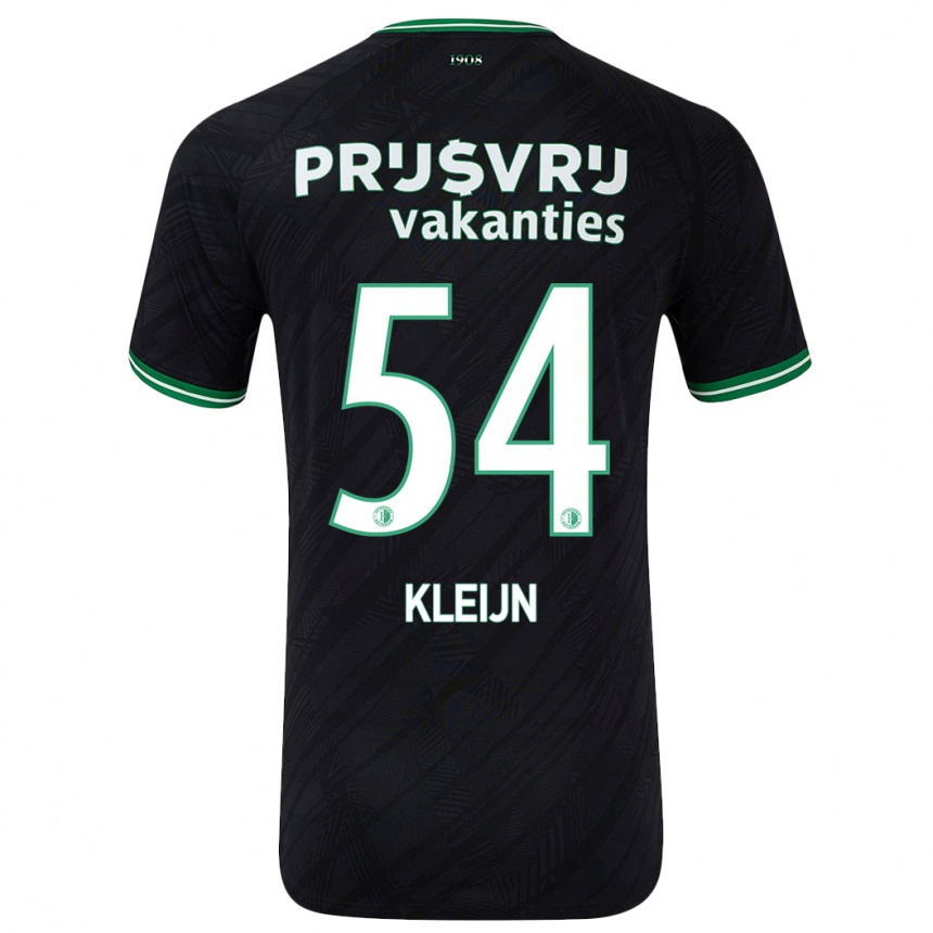 Niño Fútbol Camiseta Mike Kleijn #54 Negro Verde 2ª Equipación 2024/25