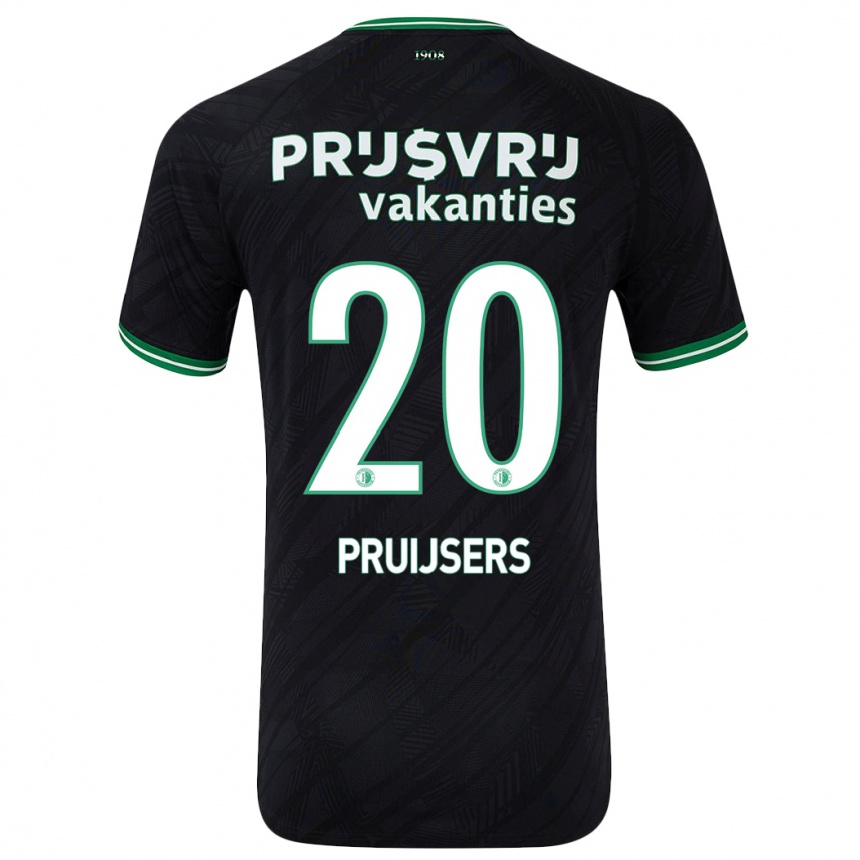 Niño Fútbol Camiseta Tom Pruijsers #20 Negro Verde 2ª Equipación 2024/25