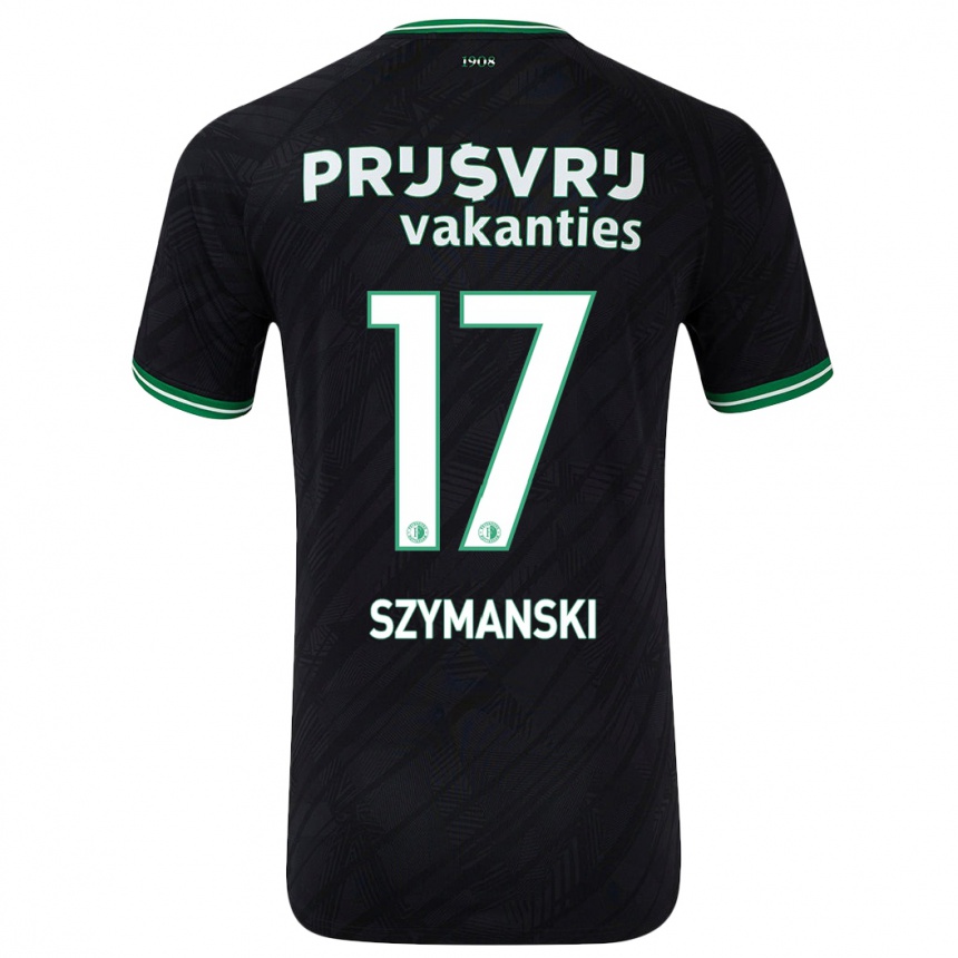 Niño Fútbol Camiseta Sebastian Szymanski #17 Negro Verde 2ª Equipación 2024/25