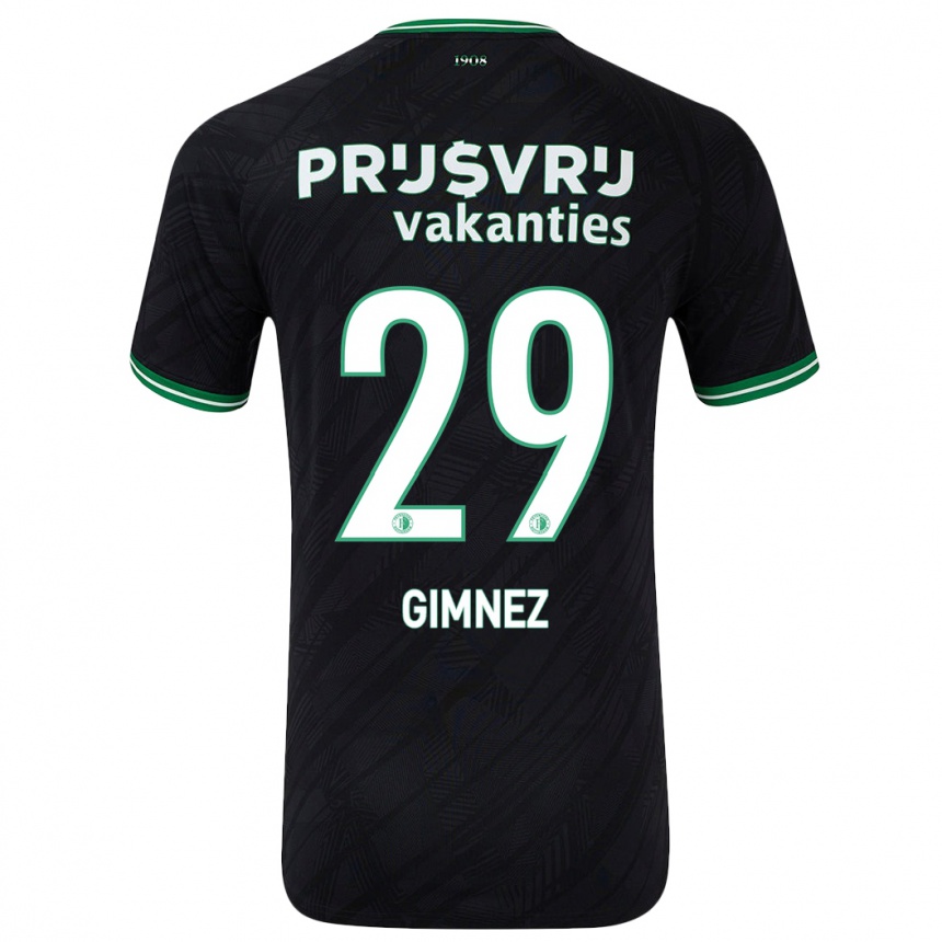 Niño Fútbol Camiseta Santiago Gimnez #29 Negro Verde 2ª Equipación 2024/25