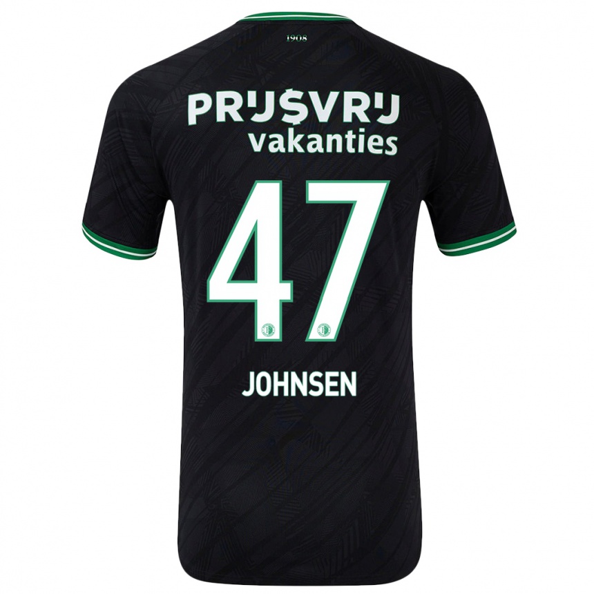 Niño Fútbol Camiseta Mikael Torset Johnsen #47 Negro Verde 2ª Equipación 2024/25