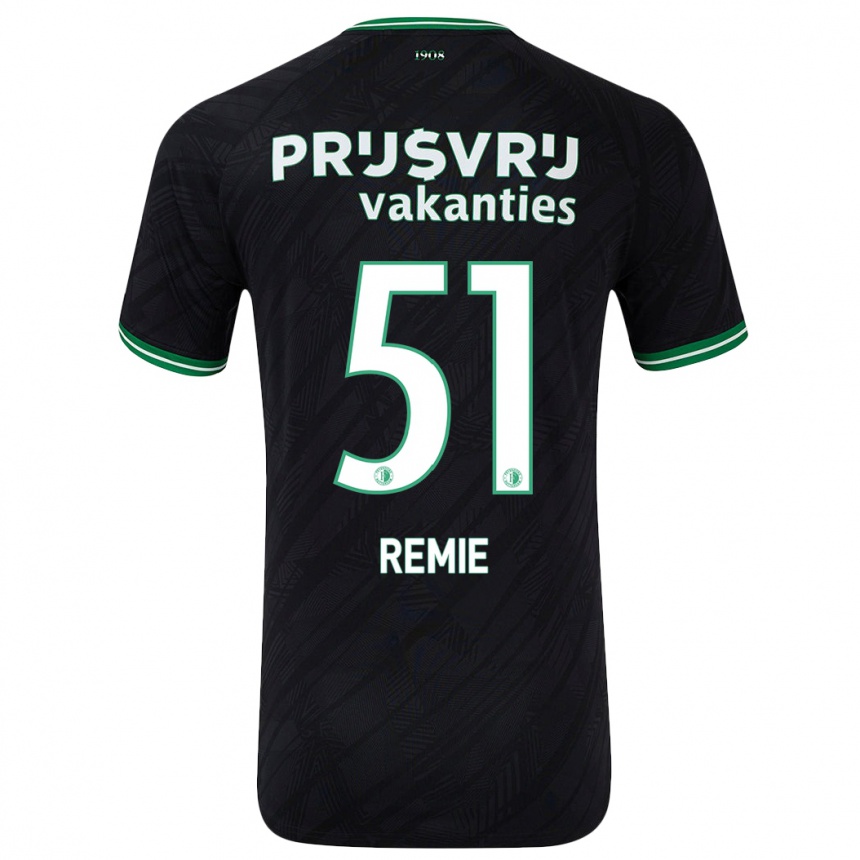 Niño Fútbol Camiseta Devin Remie #51 Negro Verde 2ª Equipación 2024/25