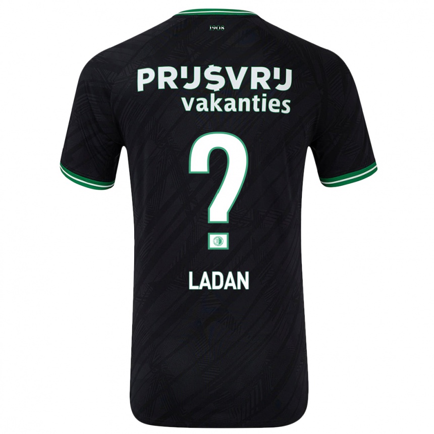 Niño Fútbol Camiseta Delano Ladan #0 Negro Verde 2ª Equipación 2024/25