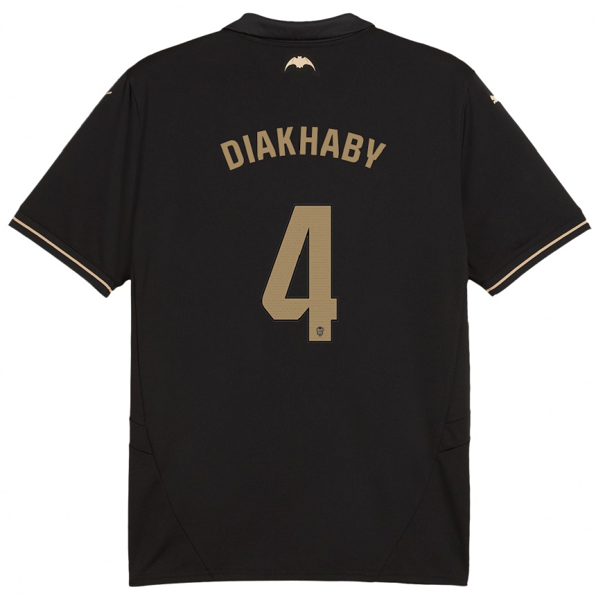 Niño Fútbol Camiseta Mouctar Diakhaby #4 Negro 2ª Equipación 2024/25