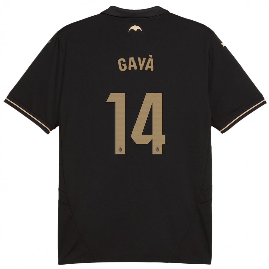 Niño Fútbol Camiseta José Gayà #14 Negro 2ª Equipación 2024/25