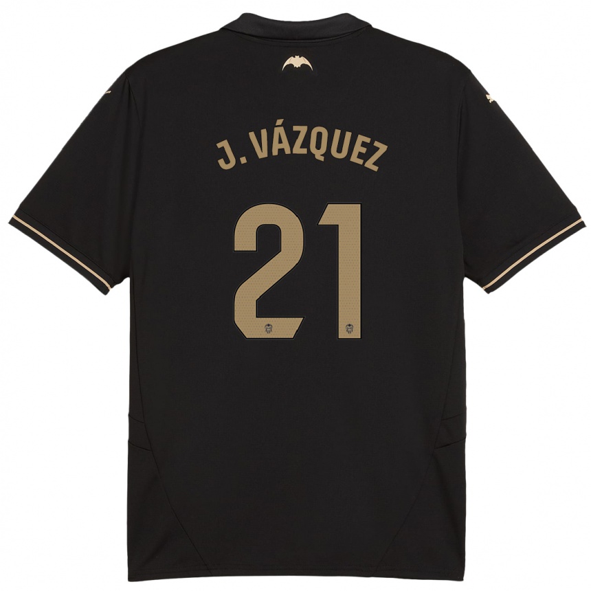 Niño Fútbol Camiseta Jesús Vázquez #21 Negro 2ª Equipación 2024/25