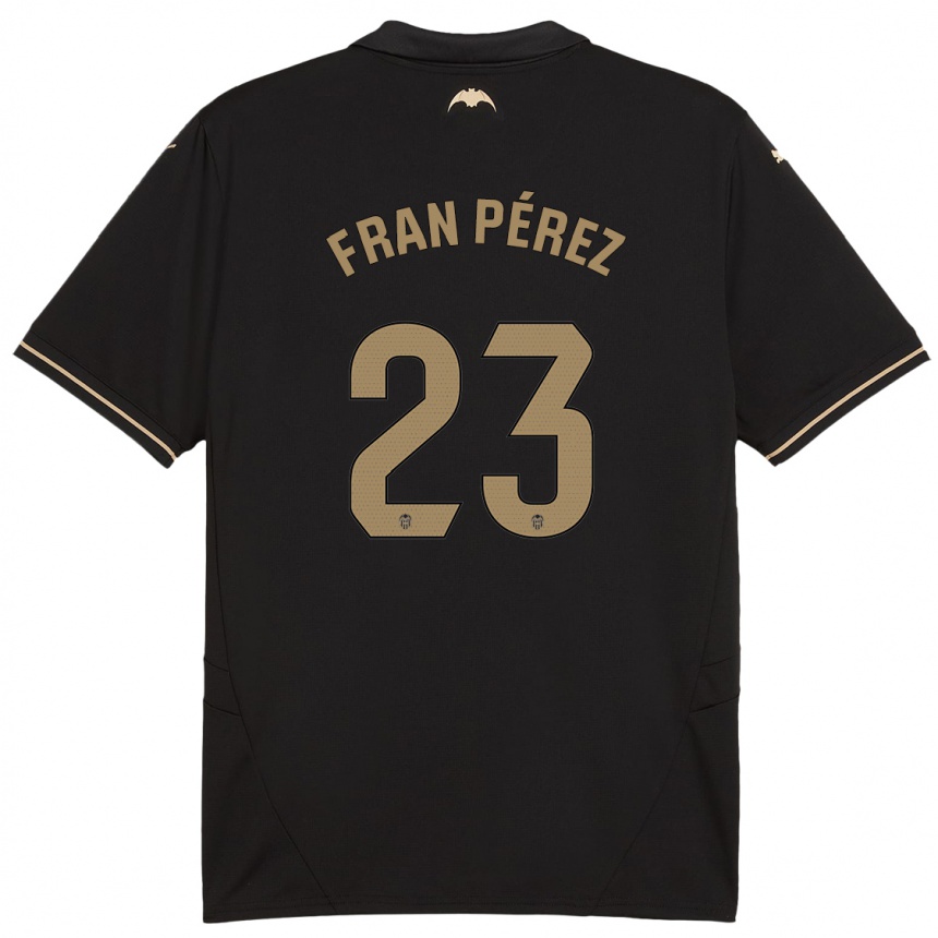 Niño Fútbol Camiseta Fran Pérez #23 Negro 2ª Equipación 2024/25