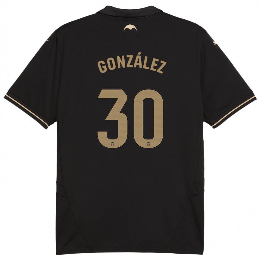 Niño Fútbol Camiseta Hugo González #30 Negro 2ª Equipación 2024/25