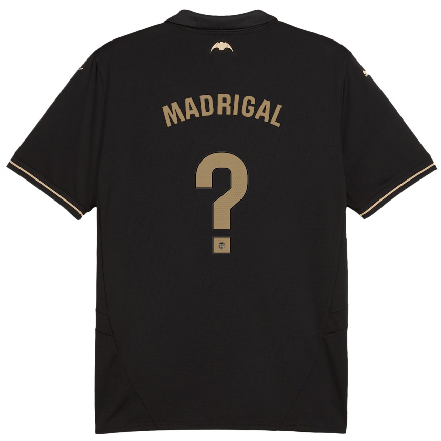 Niño Fútbol Camiseta Warren Madrigal #0 Negro 2ª Equipación 2024/25