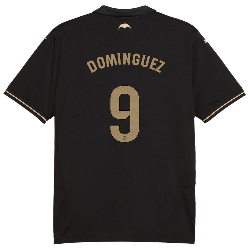 Niño Fútbol Camiseta Mario Dominguez #9 Negro 2ª Equipación 2024/25