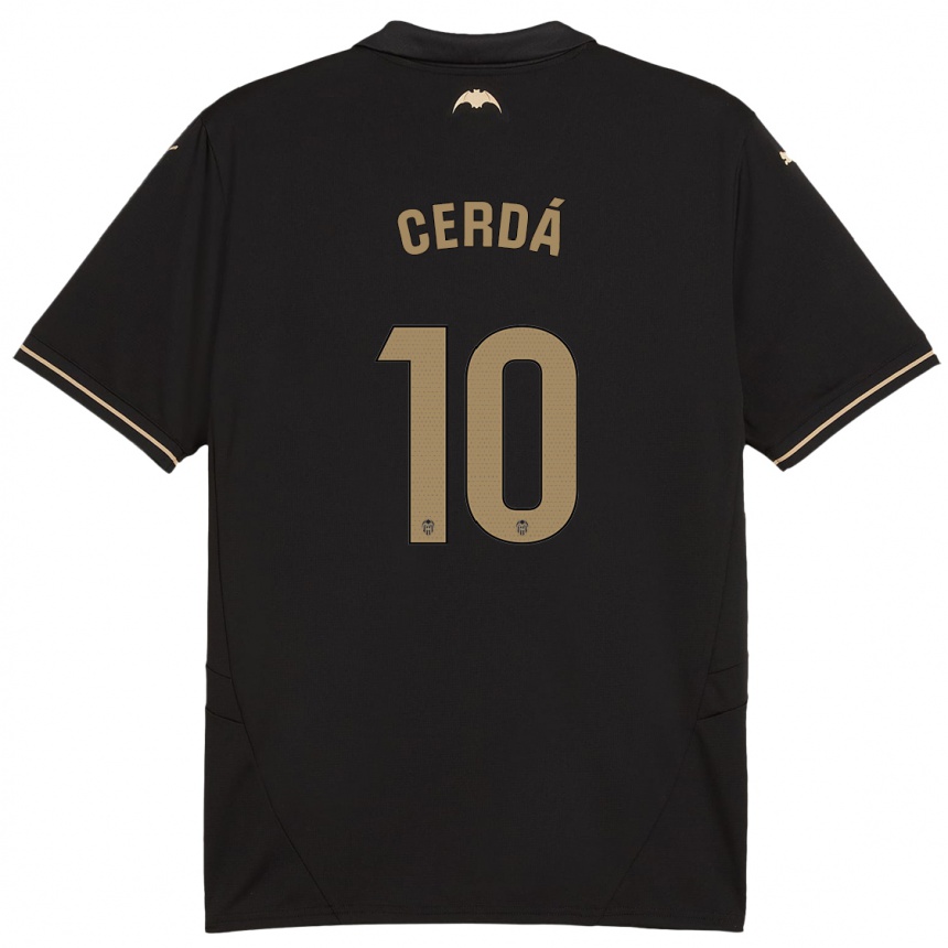 Niño Fútbol Camiseta Alex Cerdá #10 Negro 2ª Equipación 2024/25