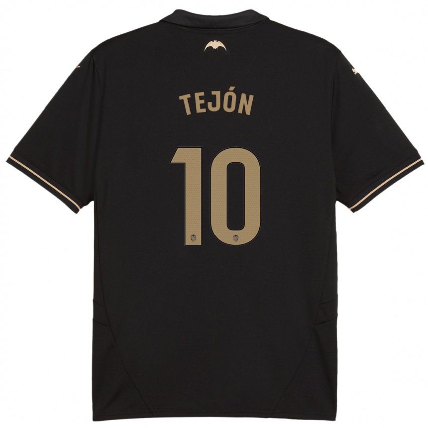 Niño Fútbol Camiseta Martín Tejón #10 Negro 2ª Equipación 2024/25