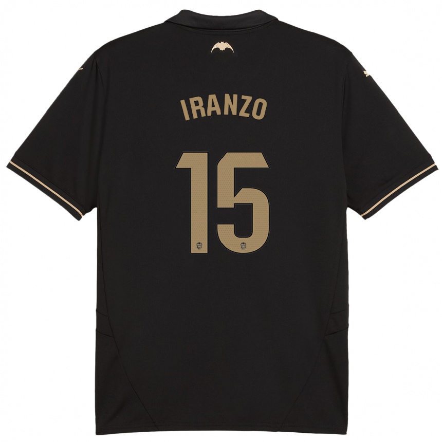 Niño Fútbol Camiseta Rubén Iranzo #15 Negro 2ª Equipación 2024/25