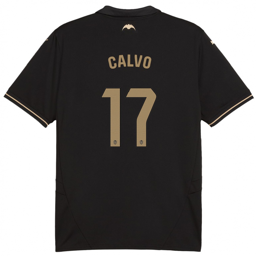 Niño Fútbol Camiseta Borja Calvo #17 Negro 2ª Equipación 2024/25