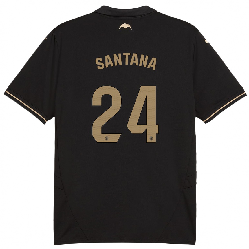 Niño Fútbol Camiseta Ismael Santana #24 Negro 2ª Equipación 2024/25