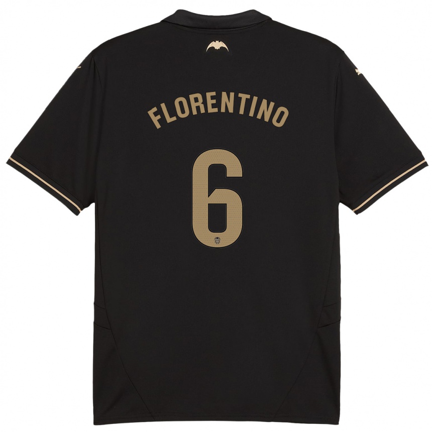 Niño Fútbol Camiseta Claudia Florentino #6 Negro 2ª Equipación 2024/25