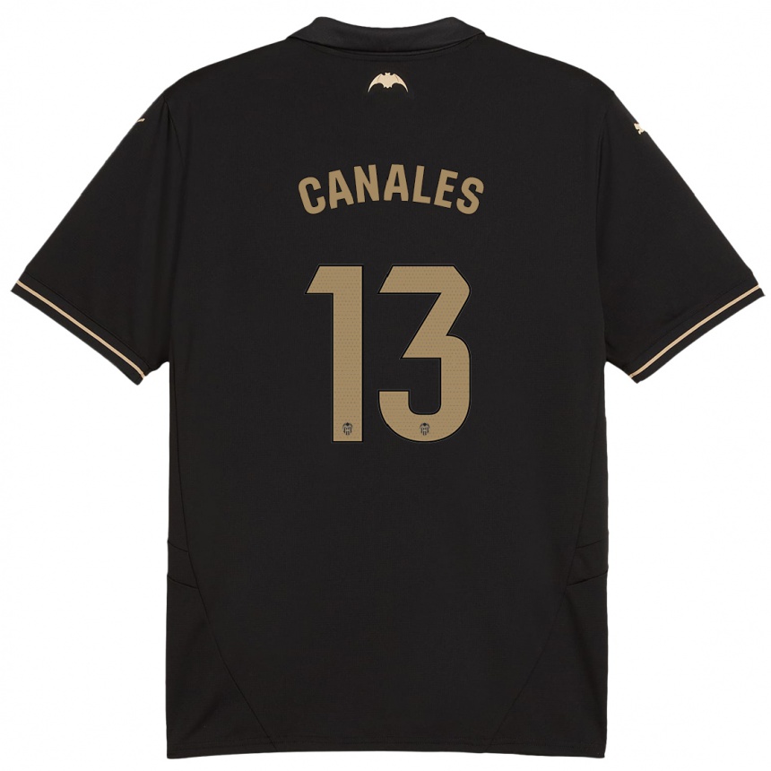 Niño Fútbol Camiseta Antonia Canales #13 Negro 2ª Equipación 2024/25