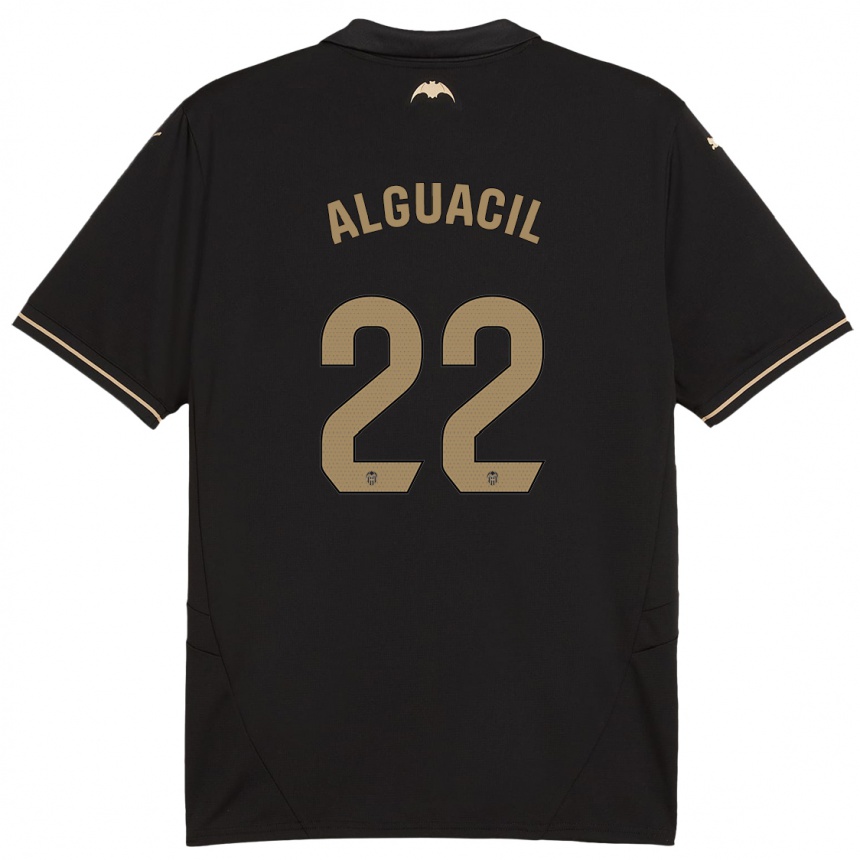 Niño Fútbol Camiseta Ainhoa Alguacil #22 Negro 2ª Equipación 2024/25