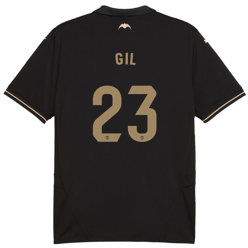 Niño Fútbol Camiseta Elena Gil #23 Negro 2ª Equipación 2024/25