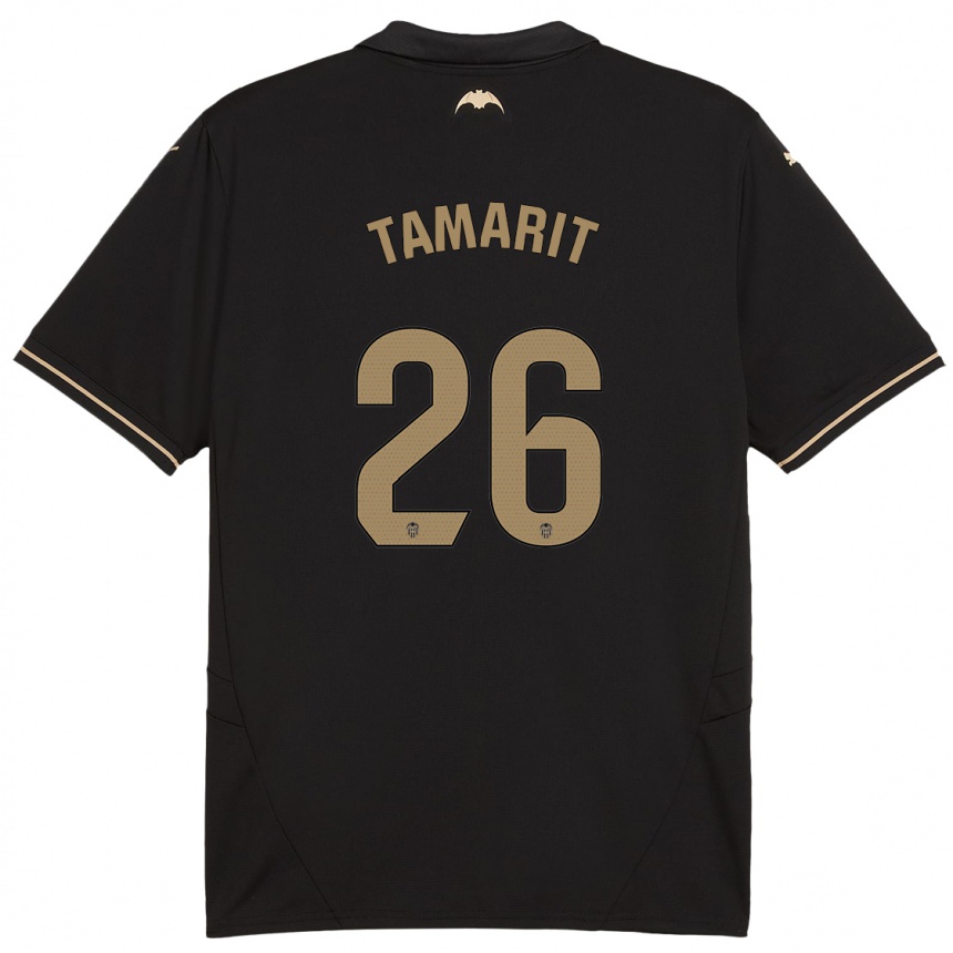 Niño Fútbol Camiseta Sara Tamarit #26 Negro 2ª Equipación 2024/25