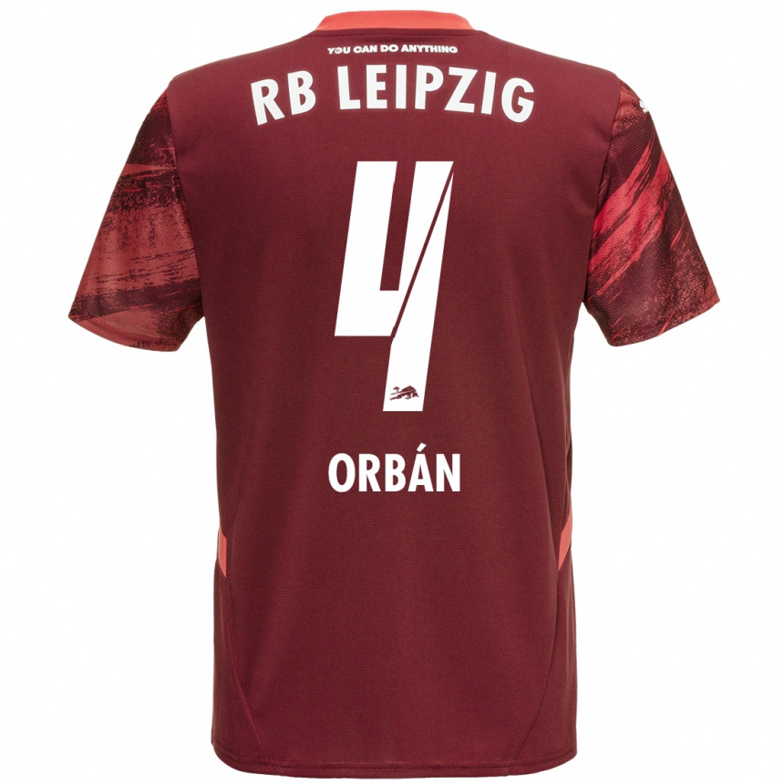 Niño Fútbol Camiseta Willi Orbán #4 Borgoña 2ª Equipación 2024/25