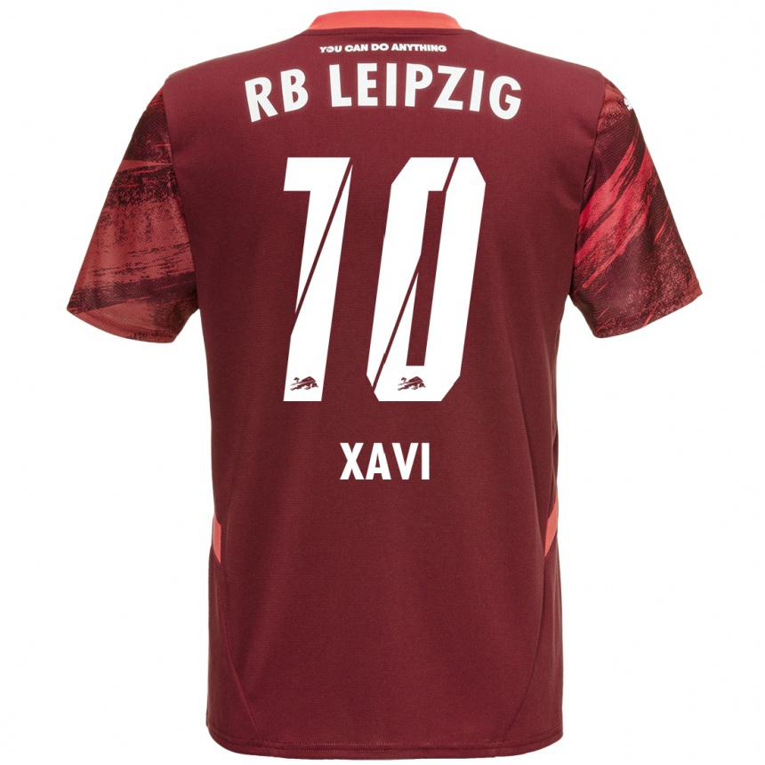 Niño Fútbol Camiseta Xavi Simons #10 Borgoña 2ª Equipación 2024/25