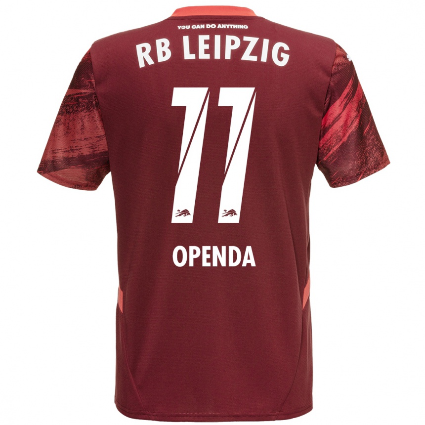 Niño Fútbol Camiseta Loïs Openda #11 Borgoña 2ª Equipación 2024/25