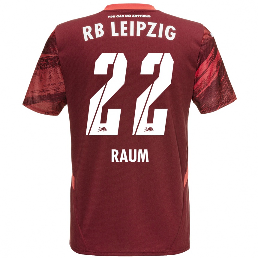 Niño Fútbol Camiseta David Raum #22 Borgoña 2ª Equipación 2024/25