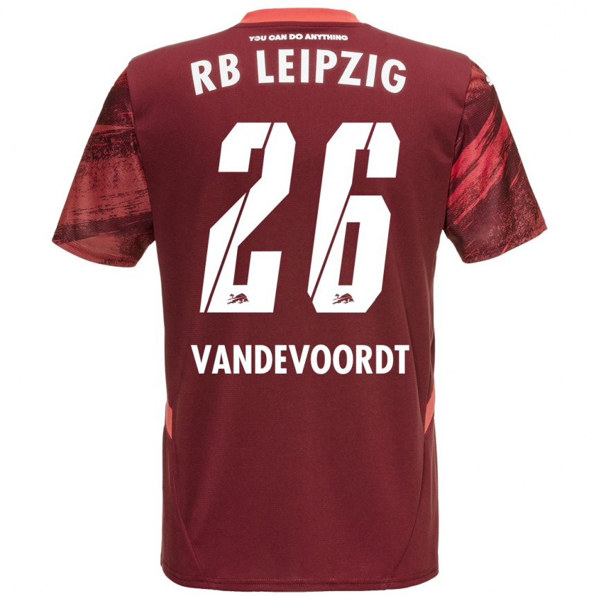 Niño Fútbol Camiseta Maarten Vandevoordt #26 Borgoña 2ª Equipación 2024/25