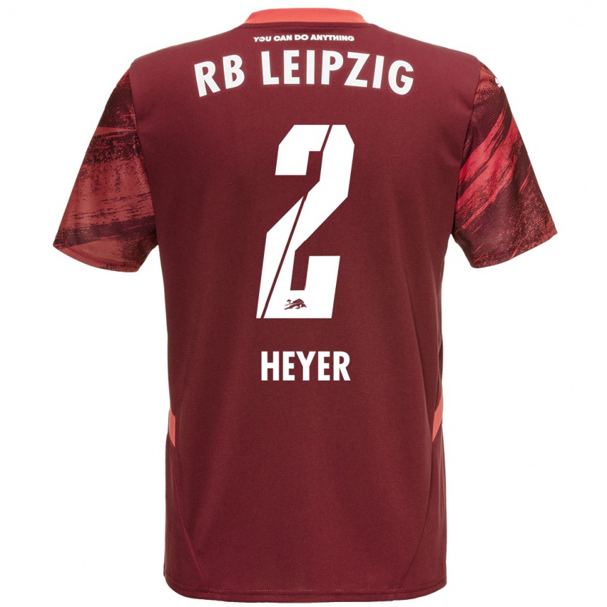 Niño Fútbol Camiseta Friedrich Heyer #2 Borgoña 2ª Equipación 2024/25